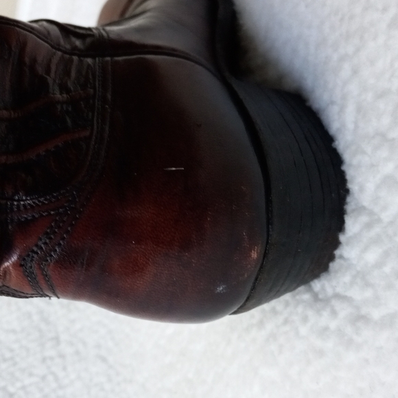 Lucchese San Antonio 8106 Vintage Dark Cherry Womens Cowboy Boots 9B - Picture 10 of 14